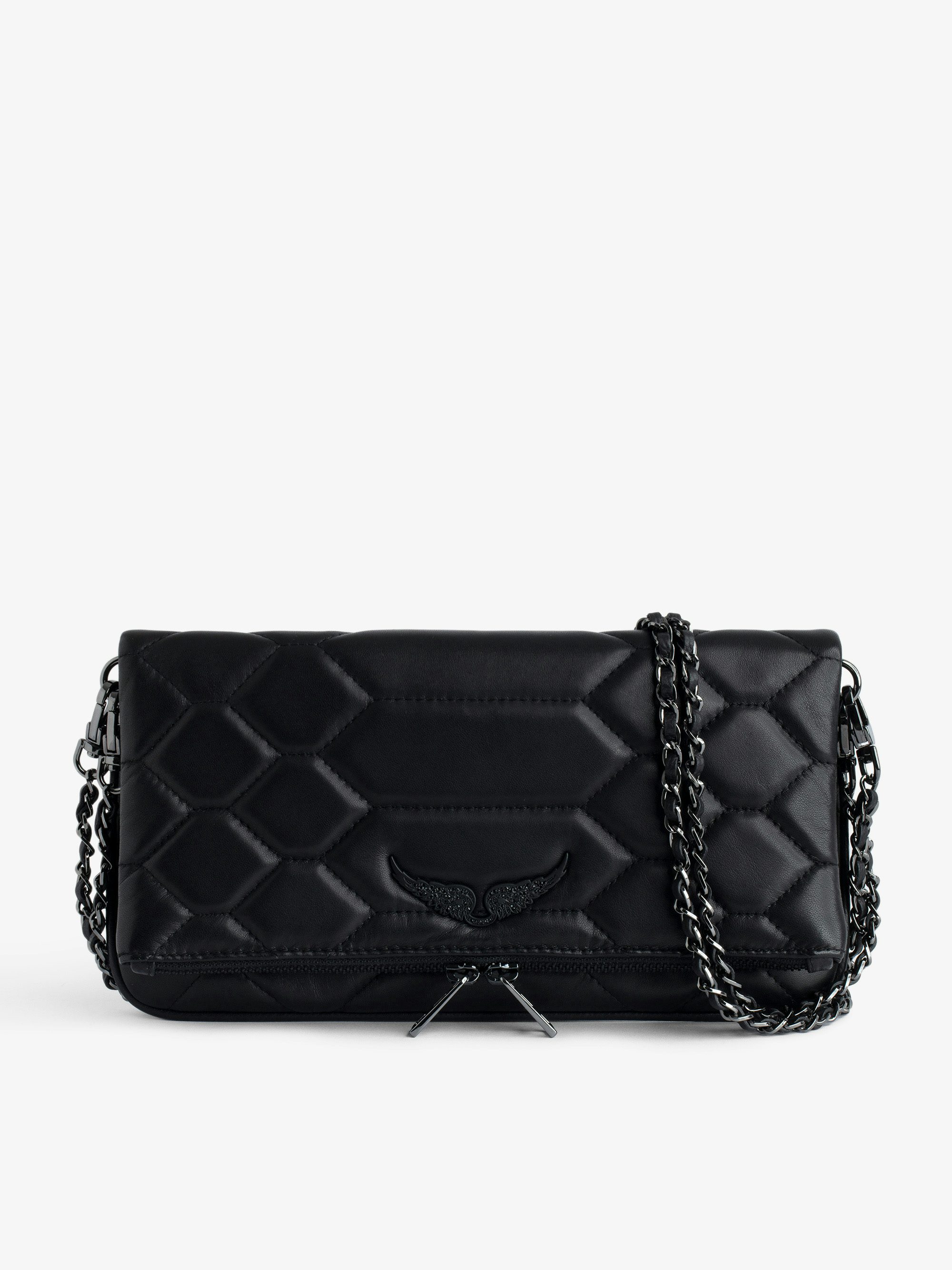 Quilted Rock Clutch - Iconic rock clutch in quilted leather.